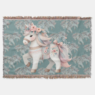 Couverture Illustration de l'Imaginaire Floral Pastel Horse