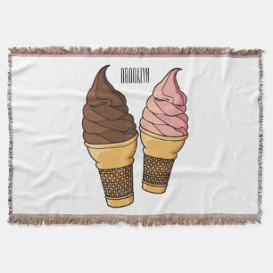 Couverture Illustration du cône de crème glacée