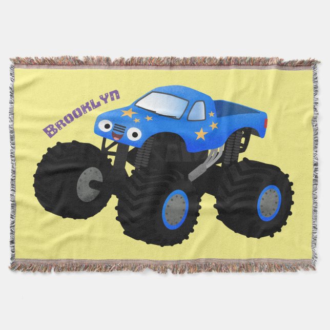 Couverture Illustration d'un camion monstre bleu mou (Devant)
