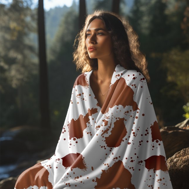 Couverture Impression de vache Brown (Créateur téléchargé)