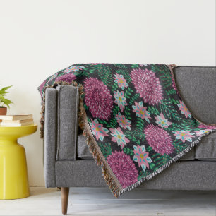 Couverture Impression florale rose