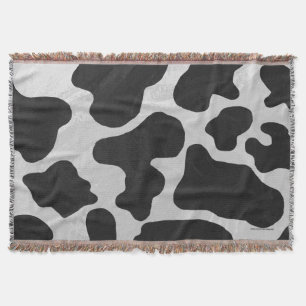 Couverture Impression noire et blanche de vache