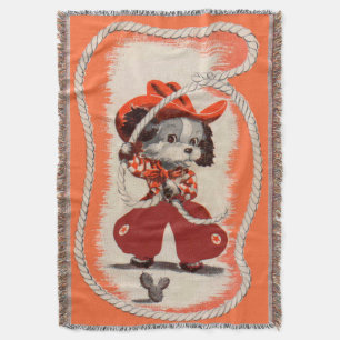 Couverture impression pour chien cowboy