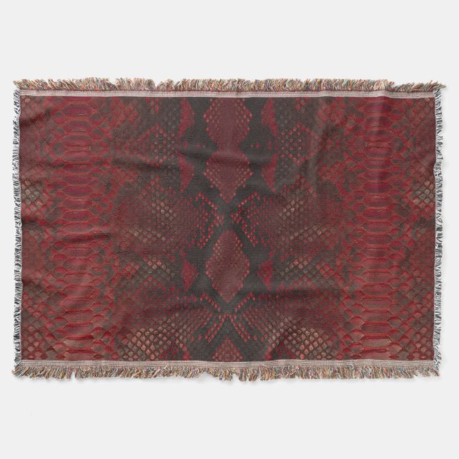 Couverture Impression Python rouge et noir (Devant)