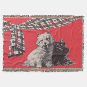 Couverture imprimé adorable Scottish terriers