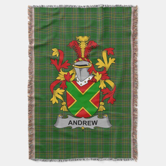 Couverture Irish Andrew Coat of Arms Family Crest Irlande (devant Vertical)