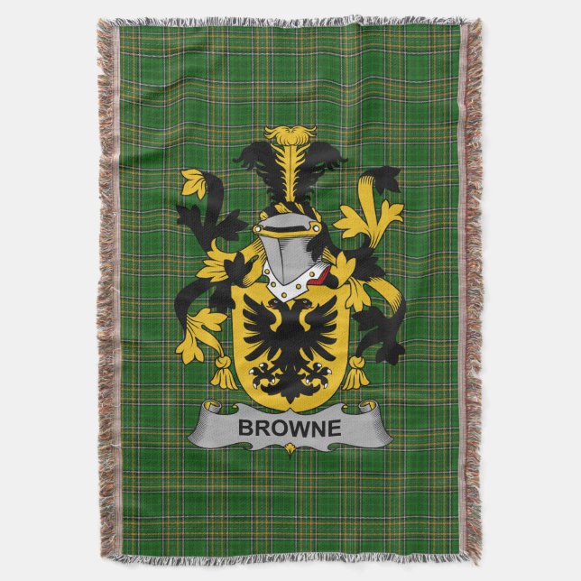 Couverture Irish Browne Coat d'armoiries Family Crest Irlande (devant Vertical)