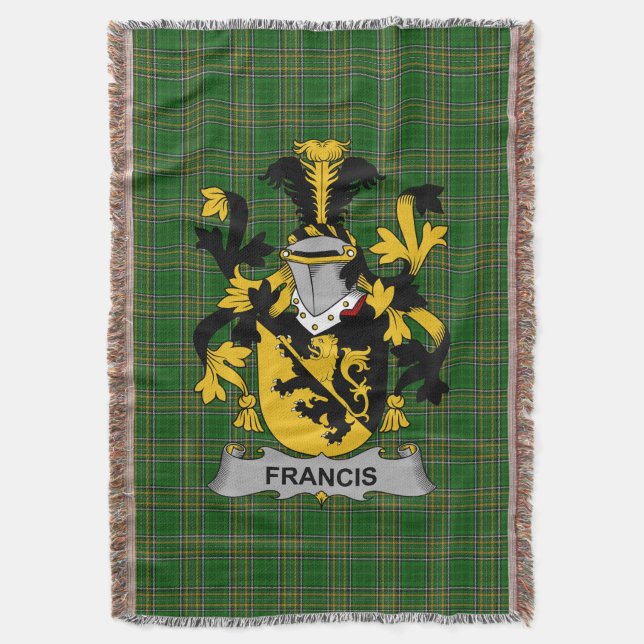 Couverture Irish Francis Armoiries Famille Crest Irlande (devant Vertical)