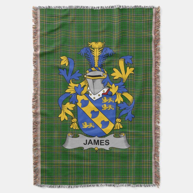Couverture Irish James Coat of Arms Family Crest Irlande (devant Vertical)