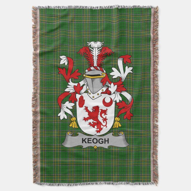 Couverture Irish Keogh ou McKeogh Coat of Arms Family Crest (devant Vertical)