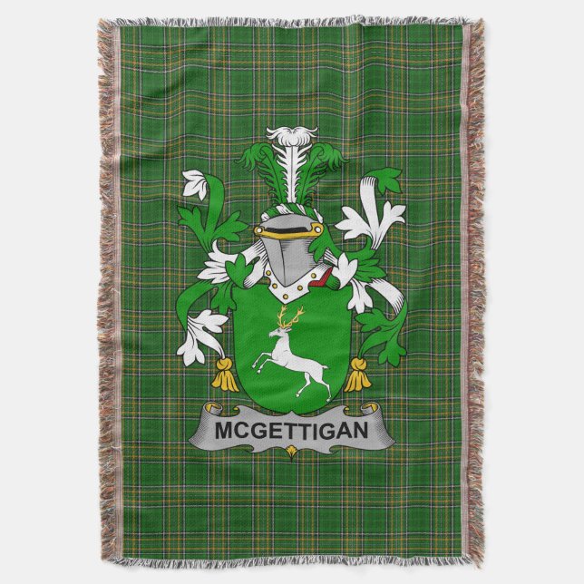 Couverture Irish McGettigan ou Gethin Coat of Arms Family Cr (devant Vertical)