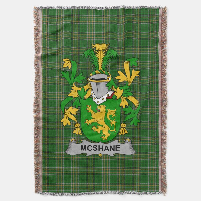 Couverture Irish Shane ou McShane Manteau d'armoiries Family  (devant Vertical)