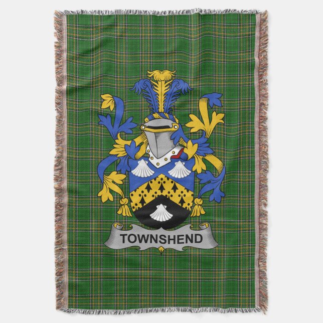 Couverture Irish Townshend ou Townsend Coat of Arms Famille C (devant Vertical)