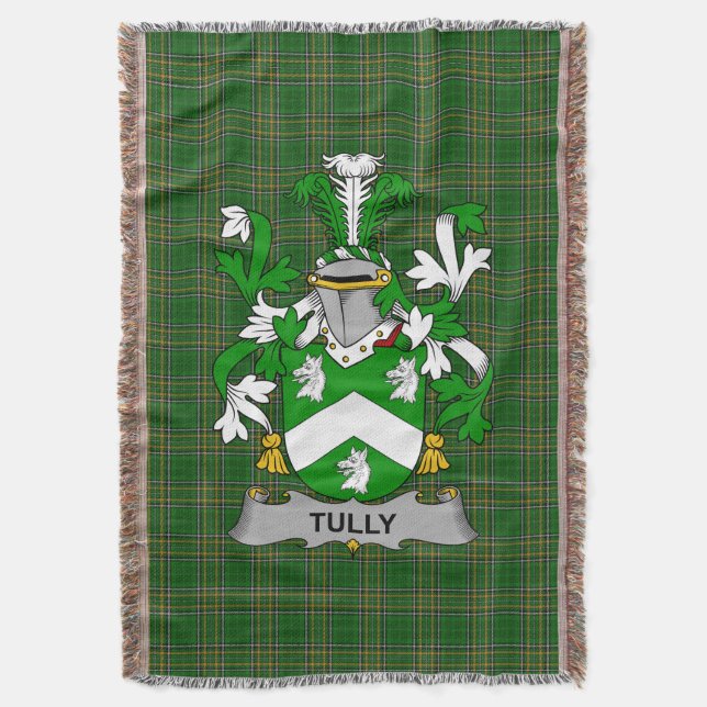 Couverture Irish Tuly ou McAtilla Coat of Arms Family Crest (devant Vertical)