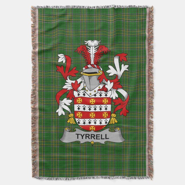 Couverture Irlandais Tyrrell ou Terrell Armoiries familiales  (devant Vertical)