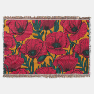 Couverture Jardin aux coquelicots rouges