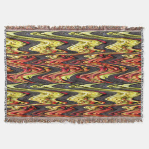 Couverture Jardin gris jaune rouge Abstrait