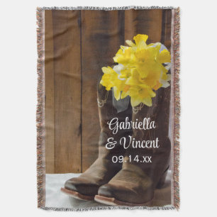 Couverture Jaune Daffodils Pays Western Mariage Keepsaké