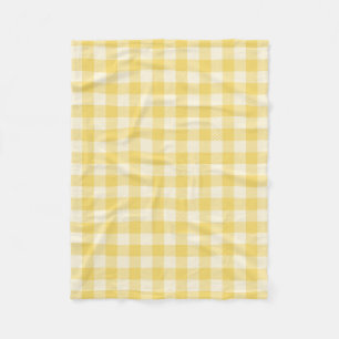 Couverture jaune d'ouatine de plaid de guingan