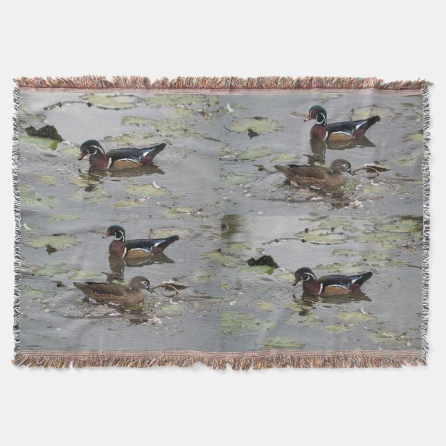 Couverture jetée Canards branchus (Devant)