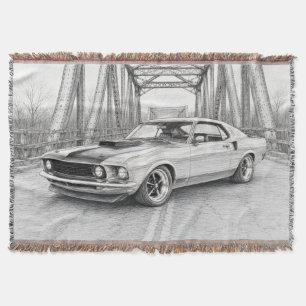 Couverture jetée de voiture de muscle américaine