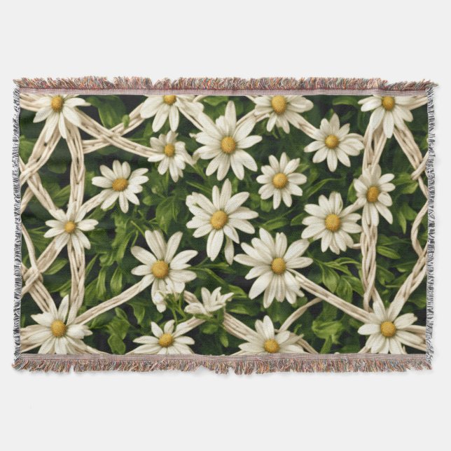 Couverture jetée  Éternelle Floraison Tissage Roti (Devant)
