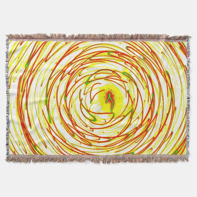Couverture jetée premium Spiral Wave Bloom (Devant)