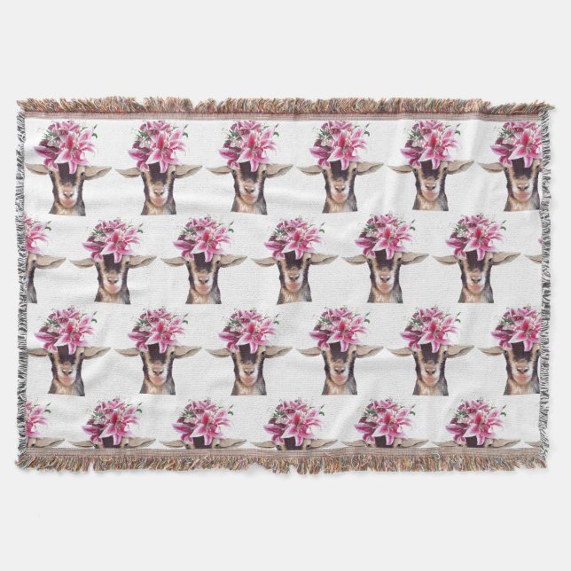Couverture Jeter Blanket Lily la chèvre (Devant)
