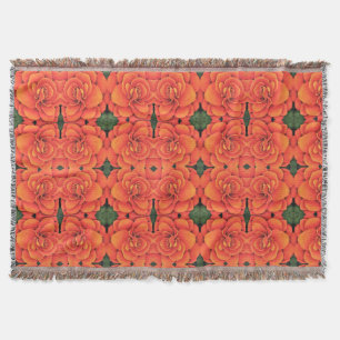 Couverture Jeter Blanket Orange Begonia