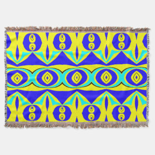 Couverture Jeter une couverture, motif de tissu multicolore d