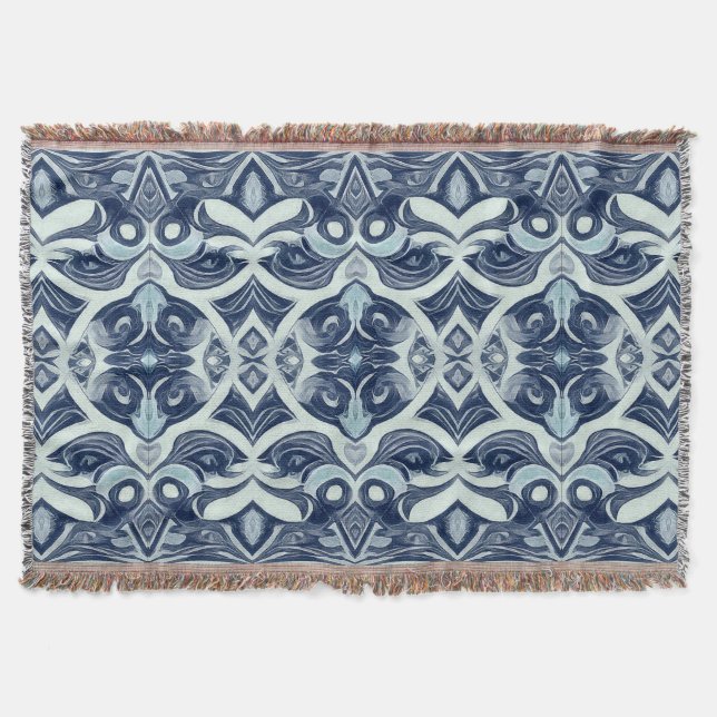 Couverture Jetez une couverture, tissu gris moderne motif T (Devant)