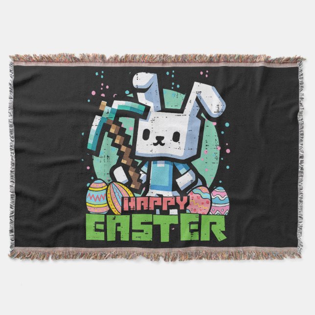 Couverture Jeu de pixels de lapin de Pâques heureux  (Devant)