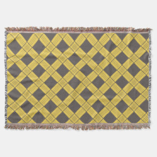 Couverture Jeu de plaid gris et jaune