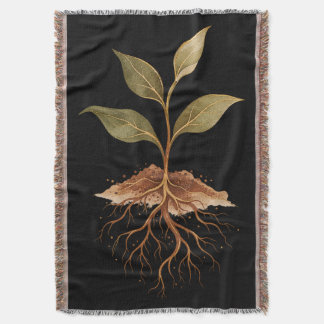 Couverture Jeune plantule enracinée | Cadeau pour amateur de