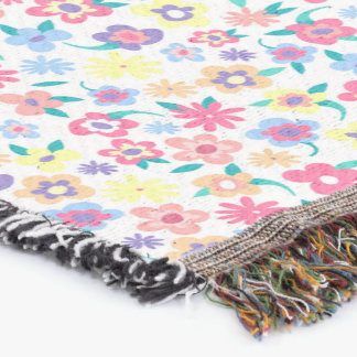 Couverture Joli motif de fleurs printanières colorées