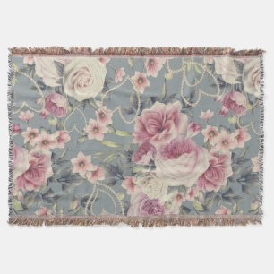 Couverture Joli rose Floral et Pearl Hearts Motif