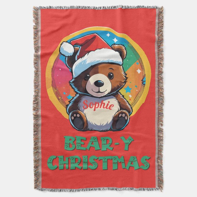 Couverture Jolie adorable Kawaii Chibi Ours de Noël (devant Vertical)
