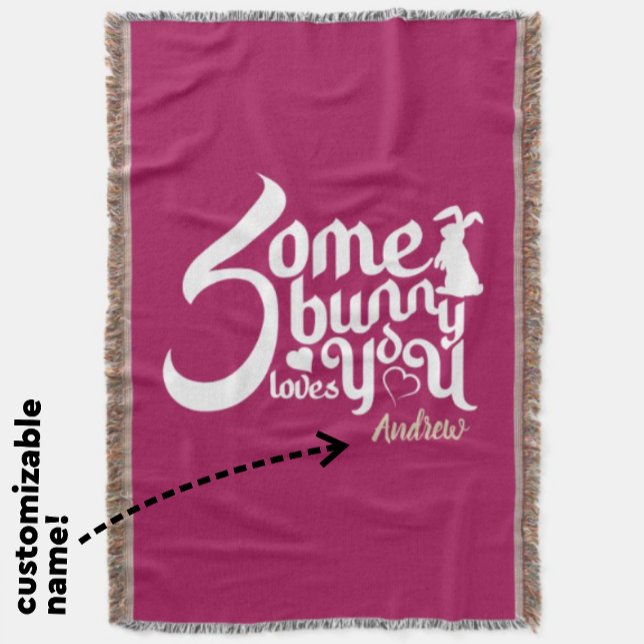 Couverture Jolie Typographie de Pun Blancs et Magenta Bunny (Créateur téléchargé)