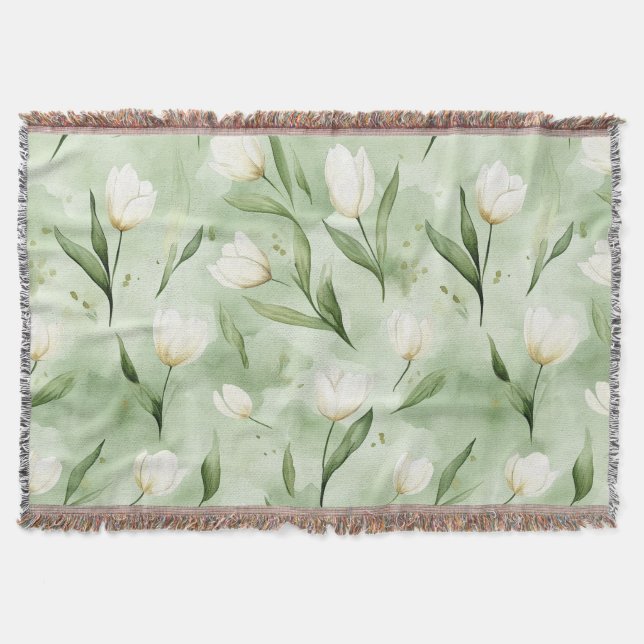 Couverture  Jolies Tulipes Blanches Vertes  (Devant)