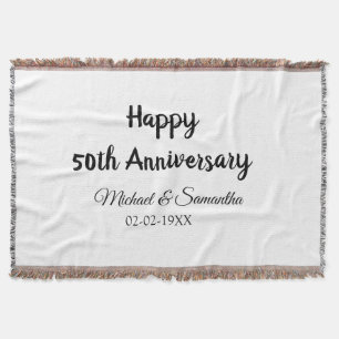 Couverture Joyeux 50e anniversaire ajouter nom du couple date
