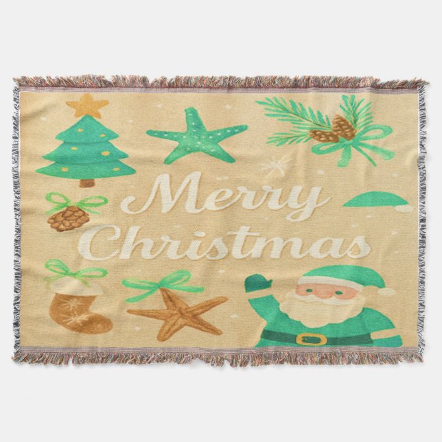 Couverture Joyeux Noël Vert Sauge (Devant)