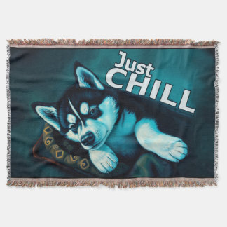 Couverture Juste Chill Husky Puppy