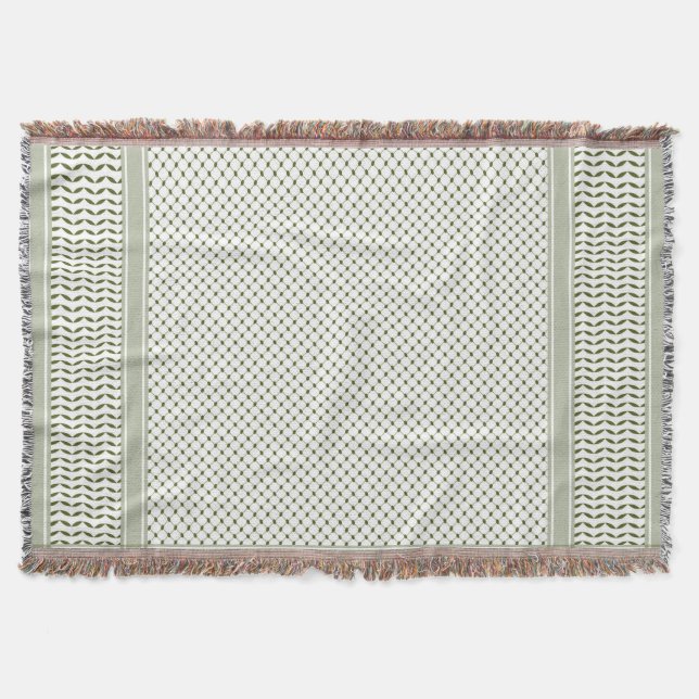 Couverture Keftieh vert olive (Devant)