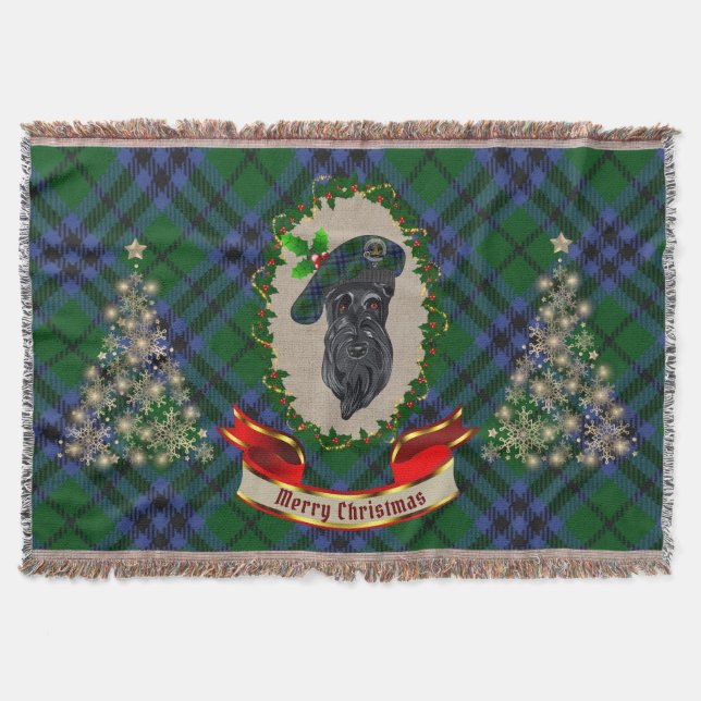Couverture Keith Scottie Chien Christmas Thon Blanket (Devant)
