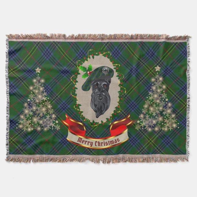 Couverture Kennedy Scottie Chien Christmas Thon Blanket (Devant)