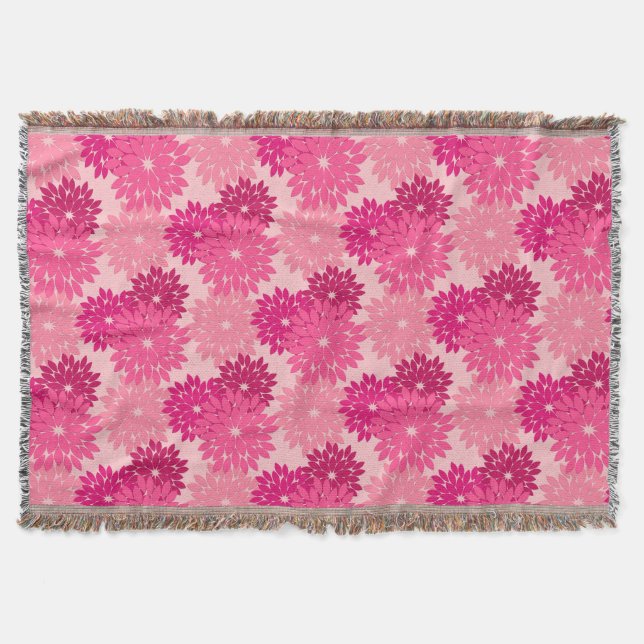 Couverture Kimono floral moderne Impression, Coral rose (Devant)