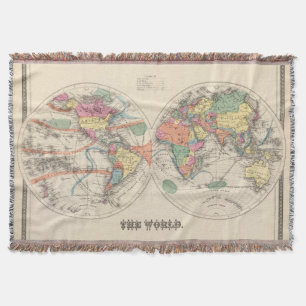 Couverture La carte d'atlas du monde avec des courants et des