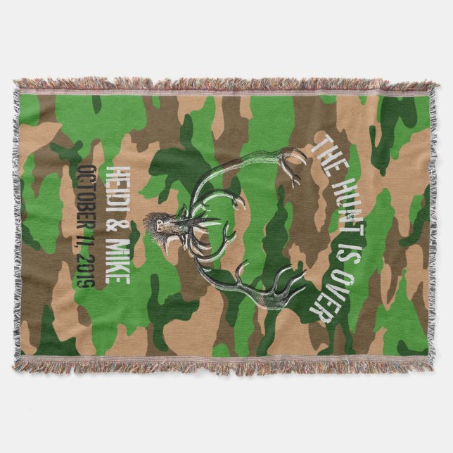 Couverture "La chasse est terminée" Rustique personnalisé mar (Devant)