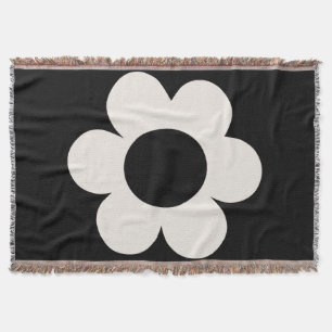 Couverture La Fleur 06 Florale Rétro Fleur Noir Et Blanc