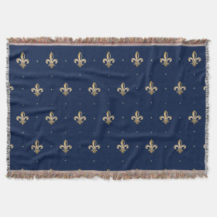 Couverture La luxueuse Gold Fleur de Lis Navy